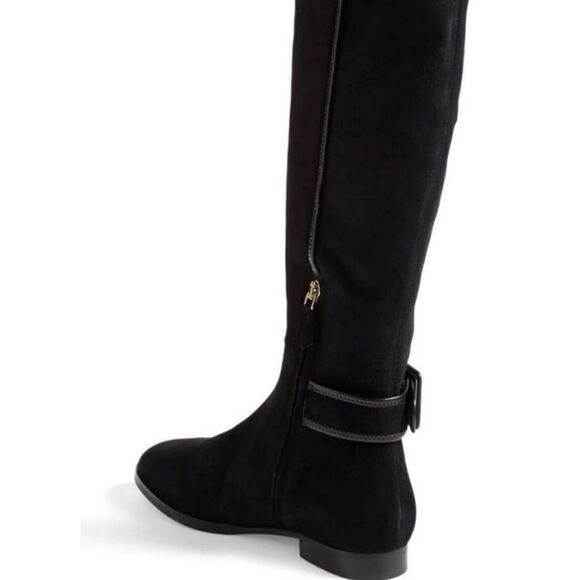 LK Bennett Delila Black Suede Over the Knee Boot Sz 38.5 - Picture 5 of 13